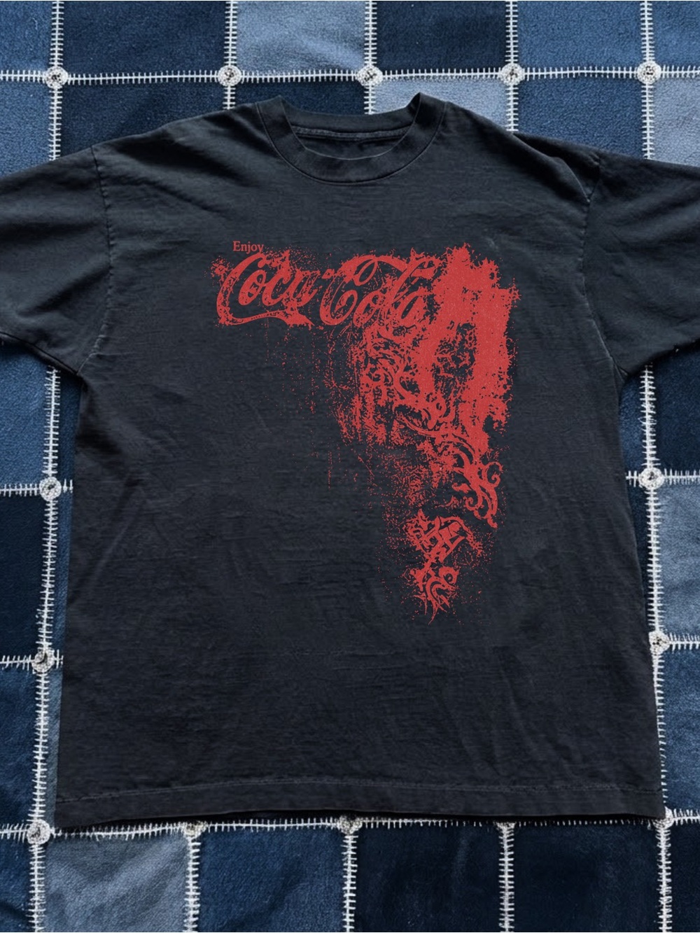 Gildan Black Short Sleeve Tee with Red Graphic